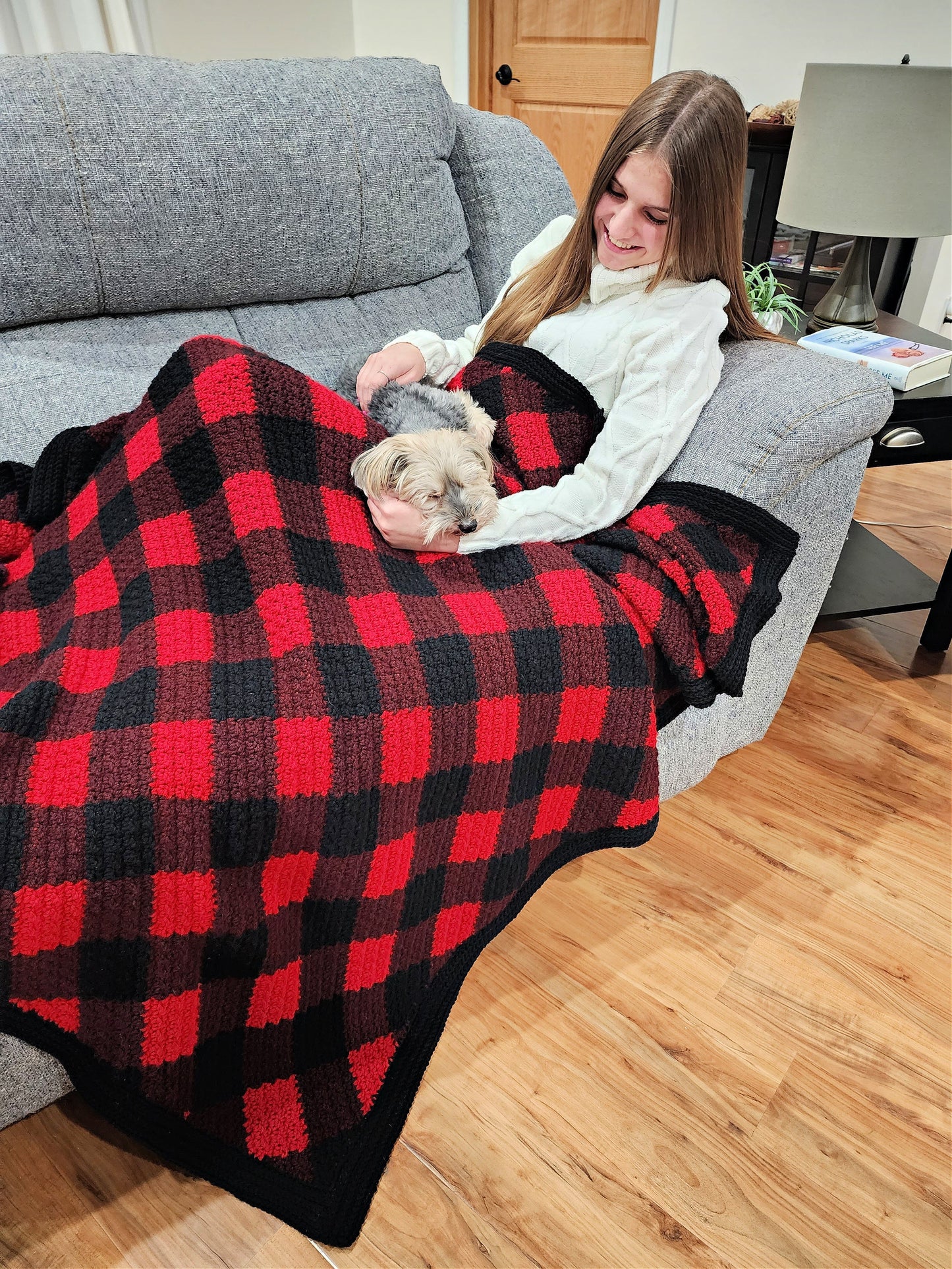 Crochet Kit - C2C Buffalo Plaid Blanket