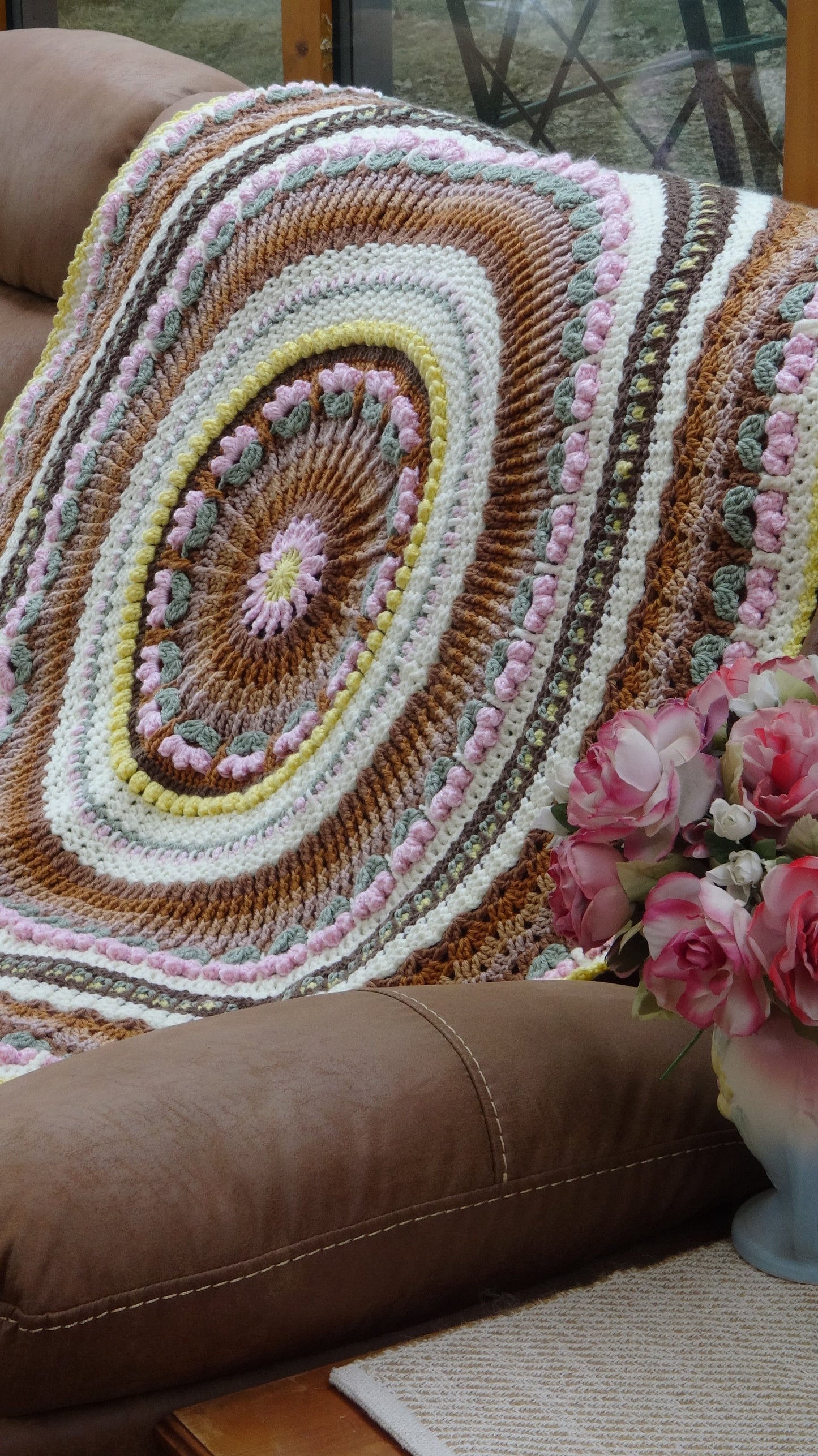 Crochet Kit - Flowers in the Sand Throw