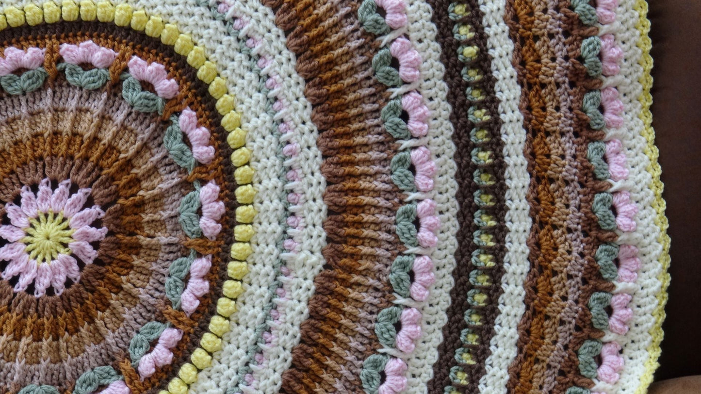 Crochet Kit - Flowers in the Sand Throw