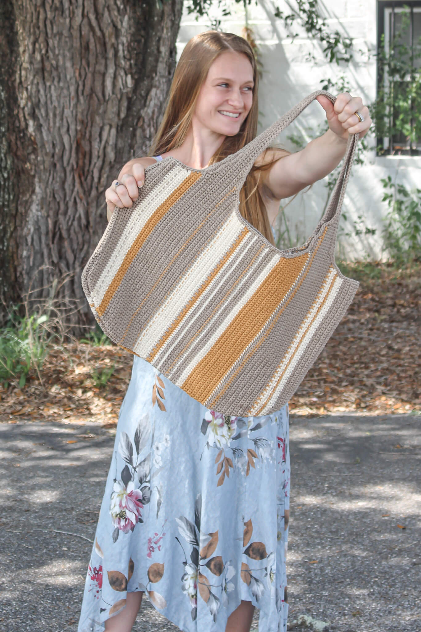 Crochet Kit - Striped Tote Purse