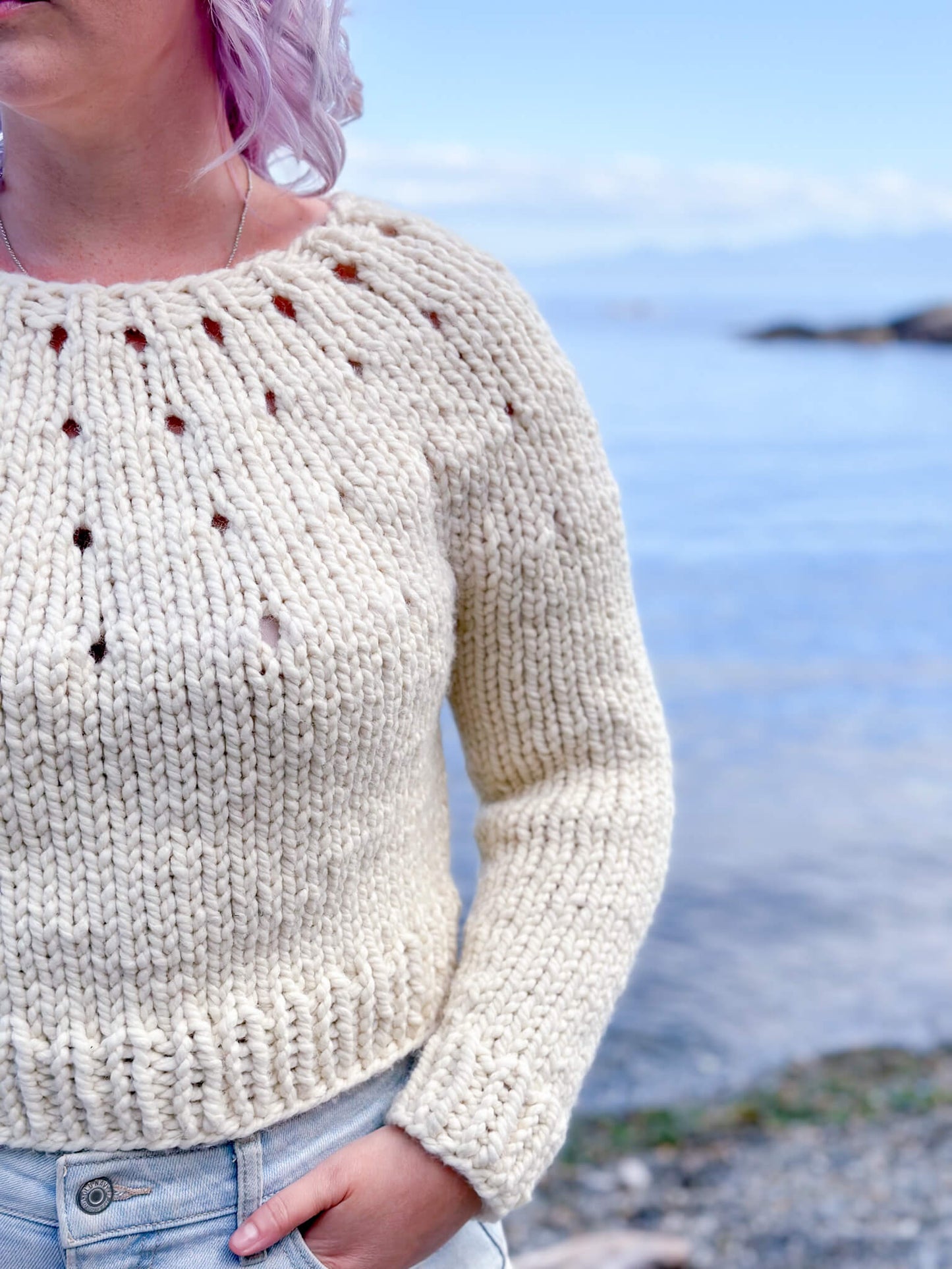 Knit Kit - Even Easier Eyelet Yoke Sweater