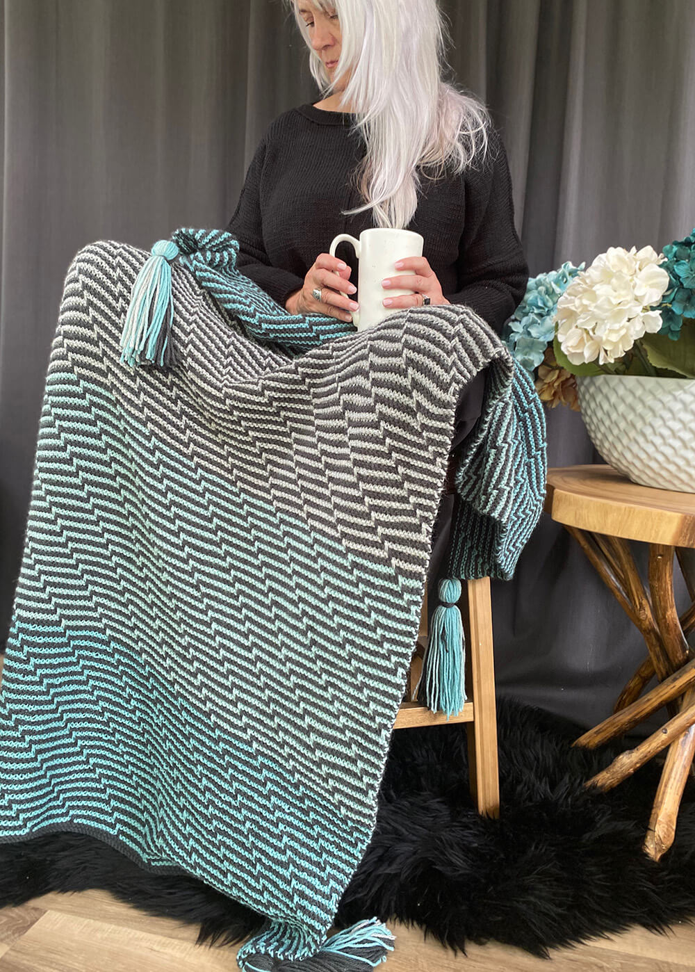 Knit Kit - The Knit Mosaic Throw