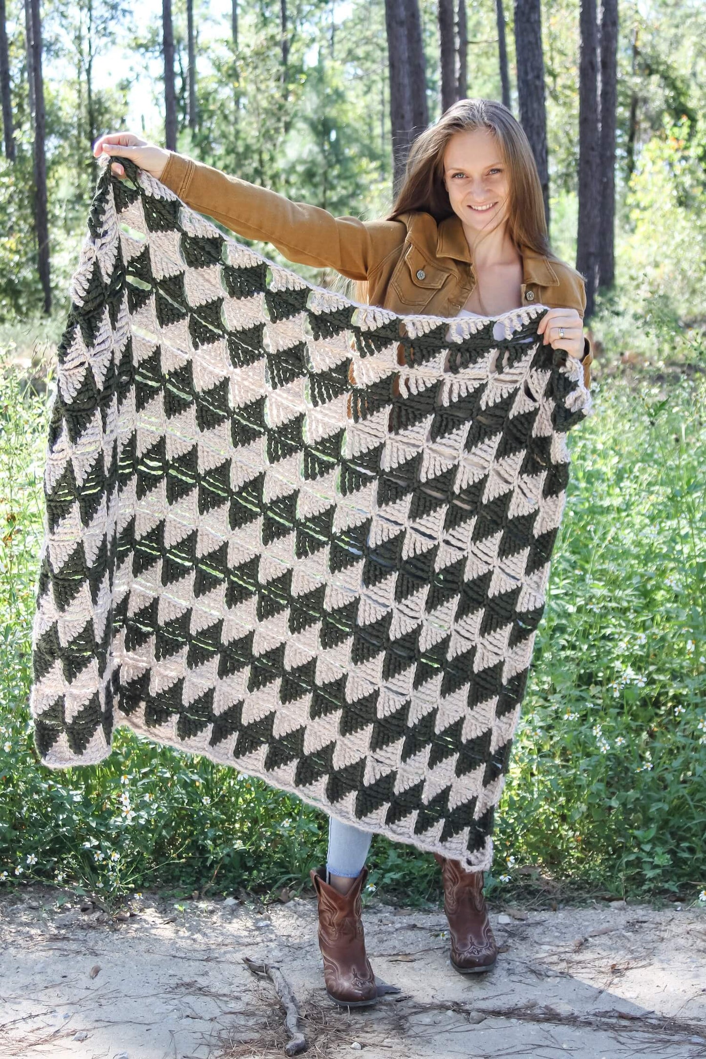 Crochet Kit - Zig Zag Triangle Blanket