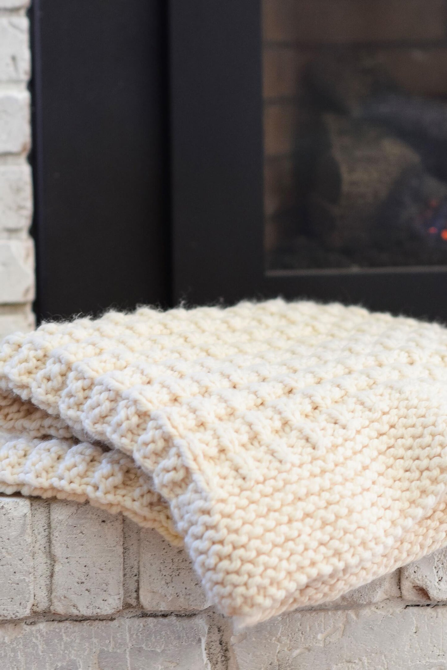 Knit Kit - Wintery Waffle Stitch Throw