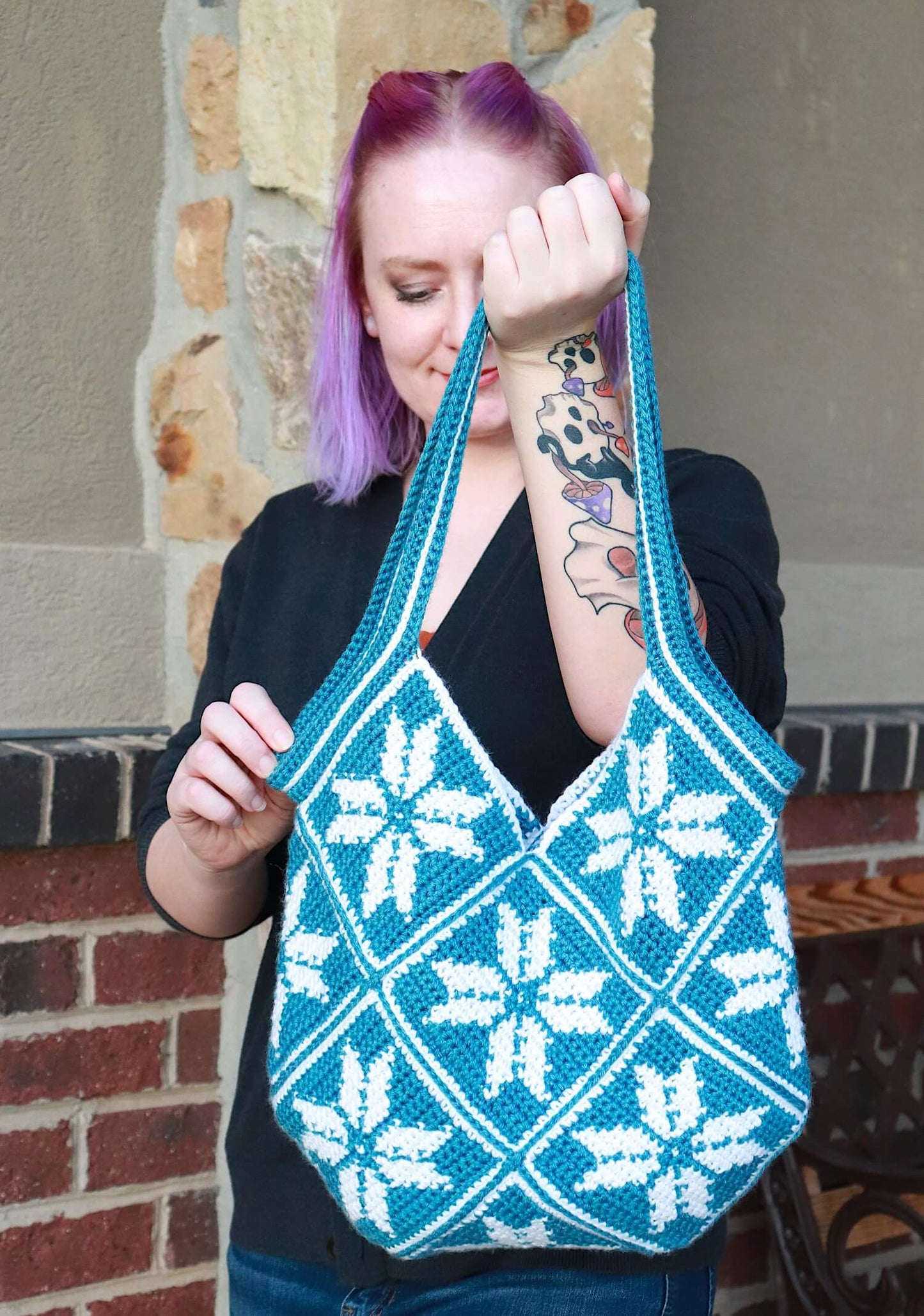 Crochet Kit - Susie Snowflake Bag