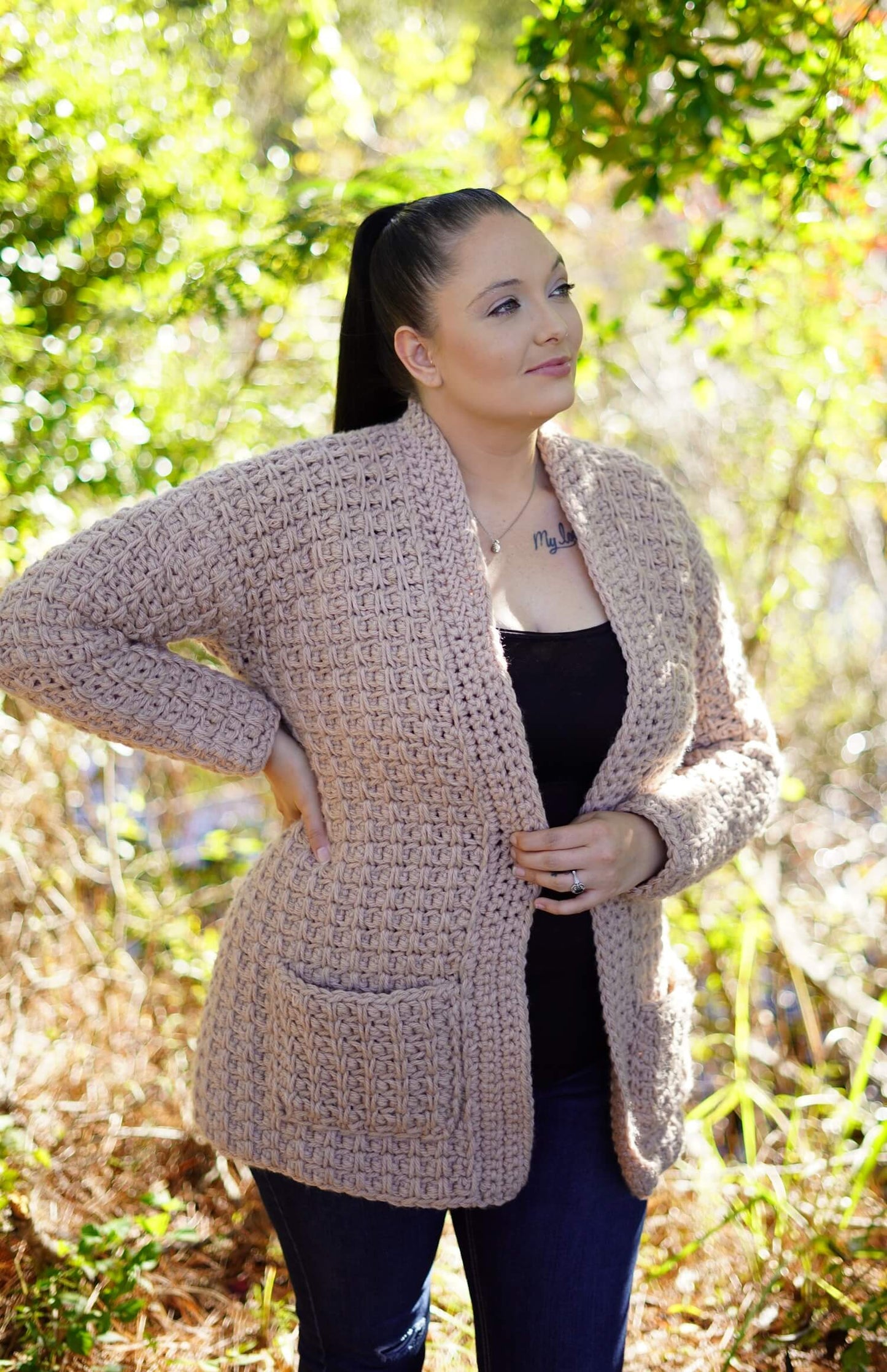 Crochet Kit - Faux Knit Cardigan