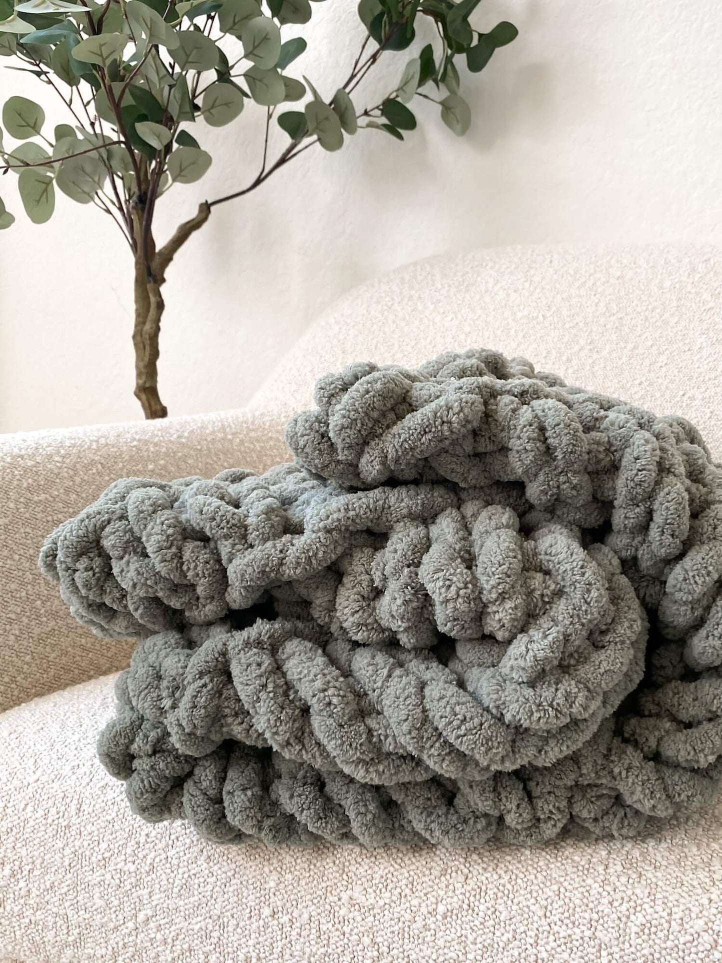 Knit Kit - Sage Throw