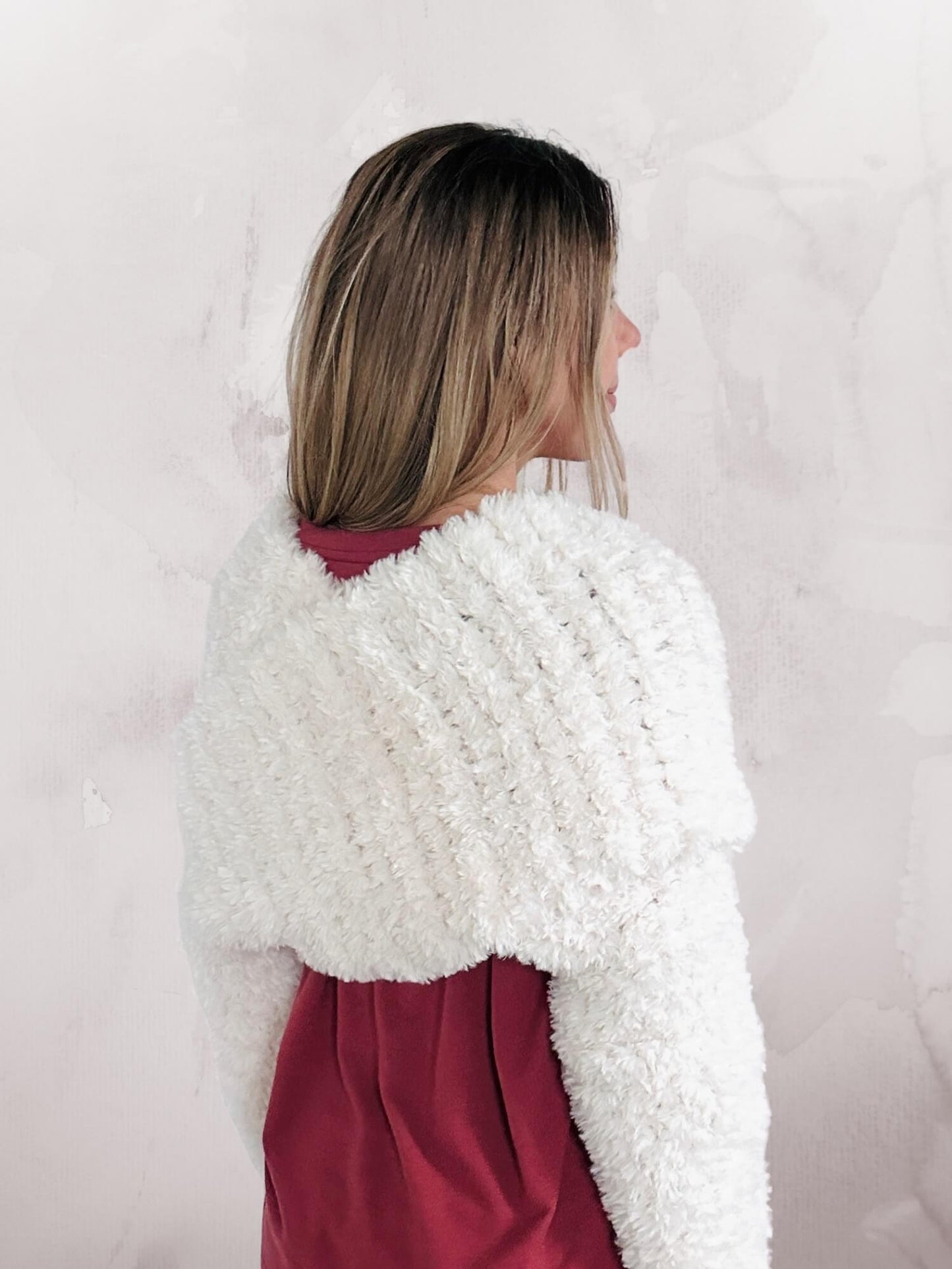 Crochet Kit - Faux Fur Sweater Scarf