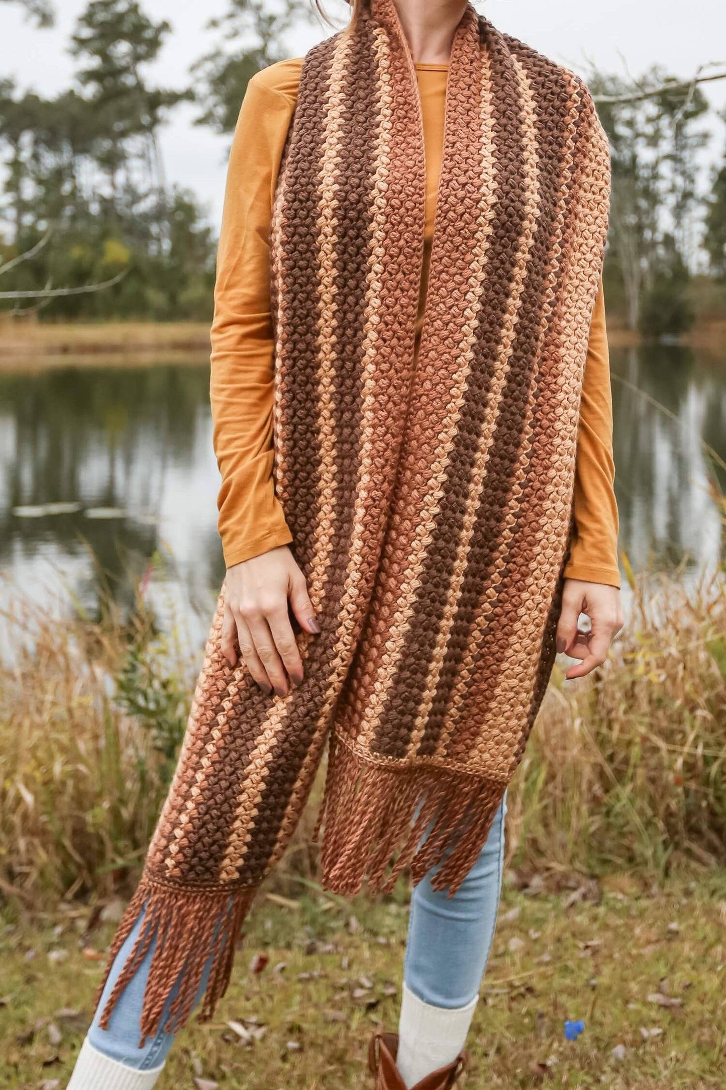 Crochet Kit - Coffee Bean Scarf