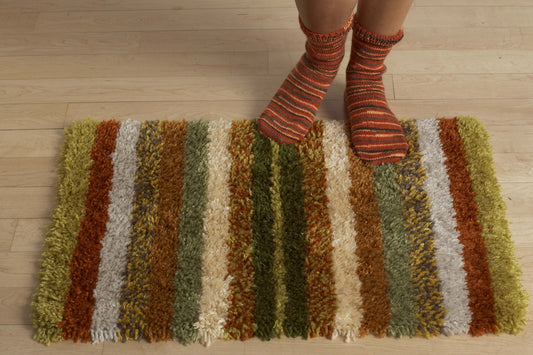 Striped Latch Hook Rug (Crafts)
