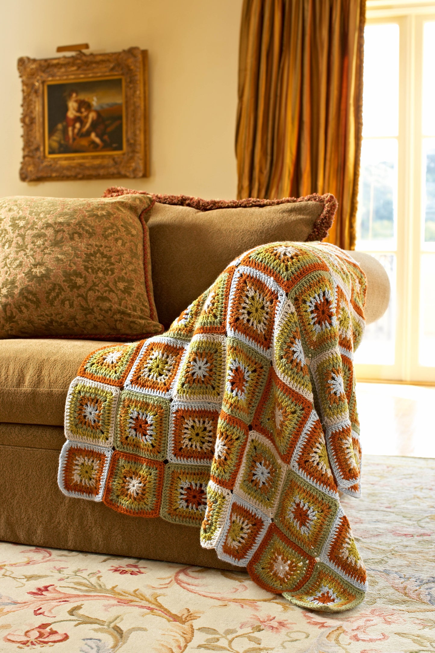 Circle In The Square Afghan (Crochet)