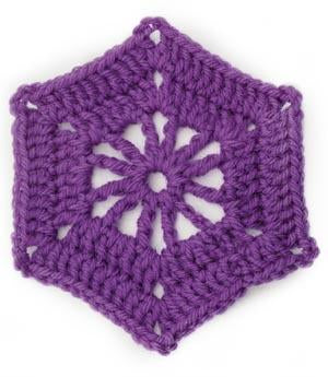 Crochet Motif VII Hexagon Wheel Motif Pattern (Crochet)