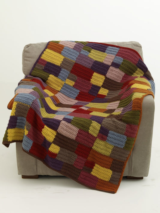 Crochet Patchwork Squares Blanket (Crochet)