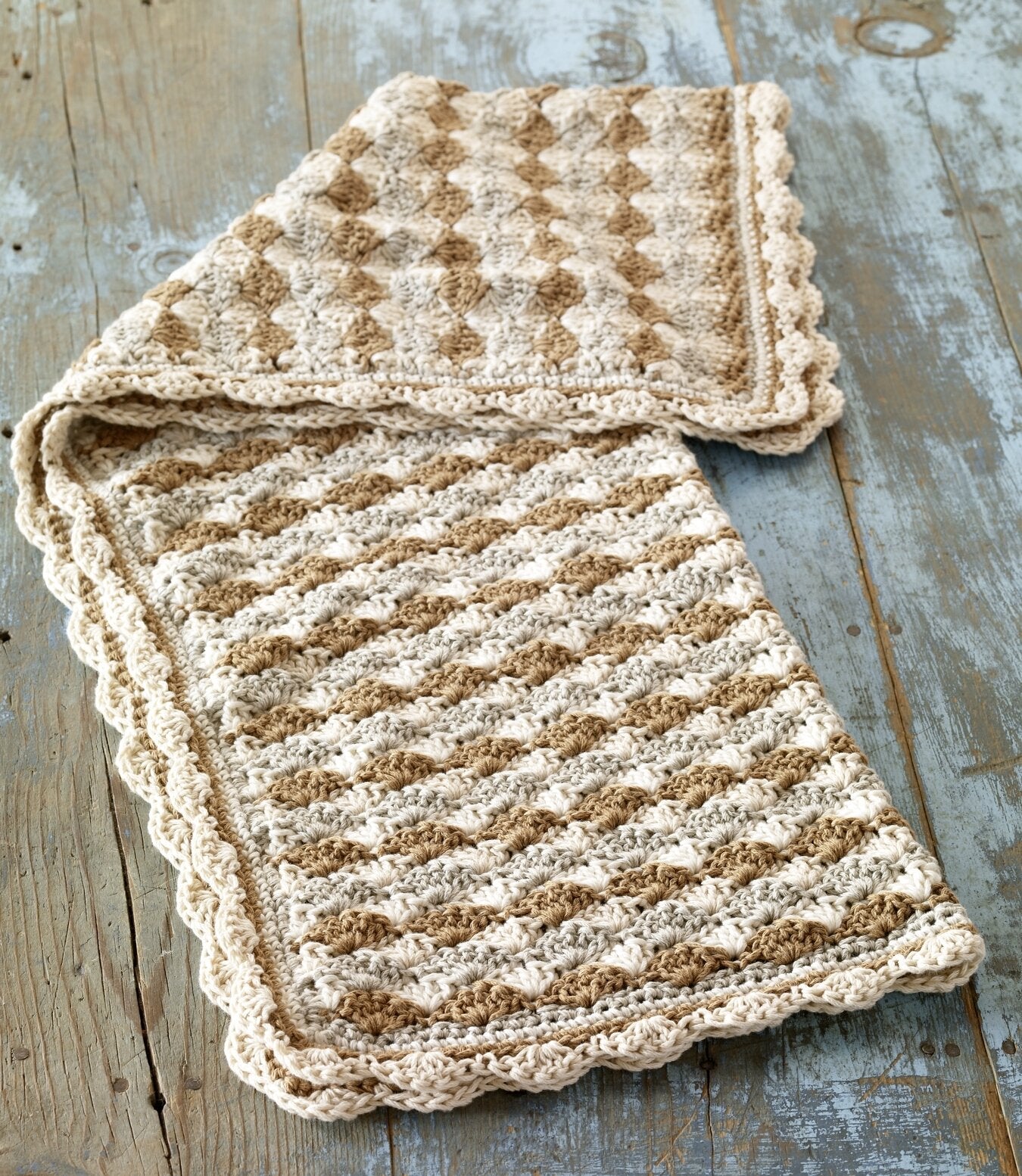 Crochet Shell Stitch Baby Blanket Pattern (Crochet)