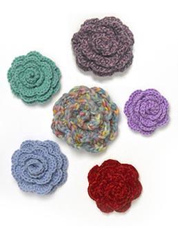 Crocheted Rosettes Flowers Pattern (Crochet)