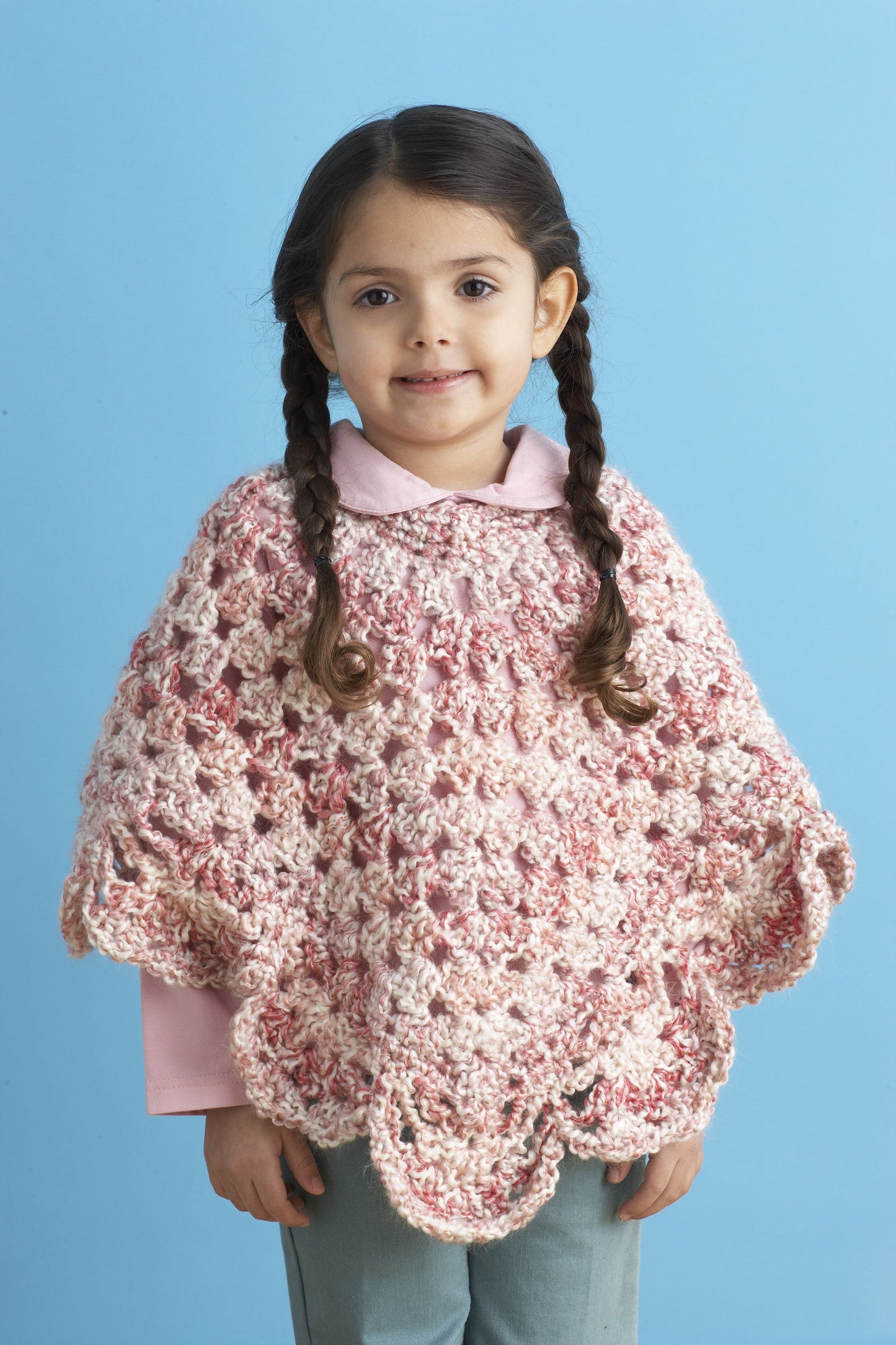 Endearing Girls Poncho Pattern (Crochet)