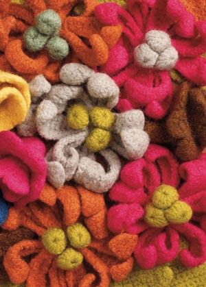 Felted Petaled Flower (Crochet)
