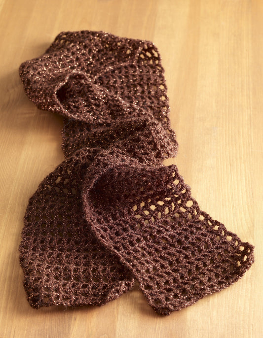 Glitzy Accent Scarf (Crochet)
