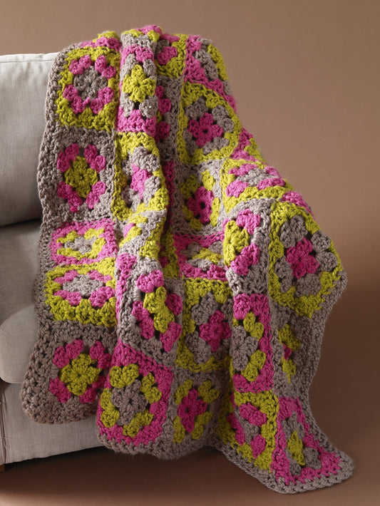 Granny Square Crochet Afghan Pattern (Crochet)