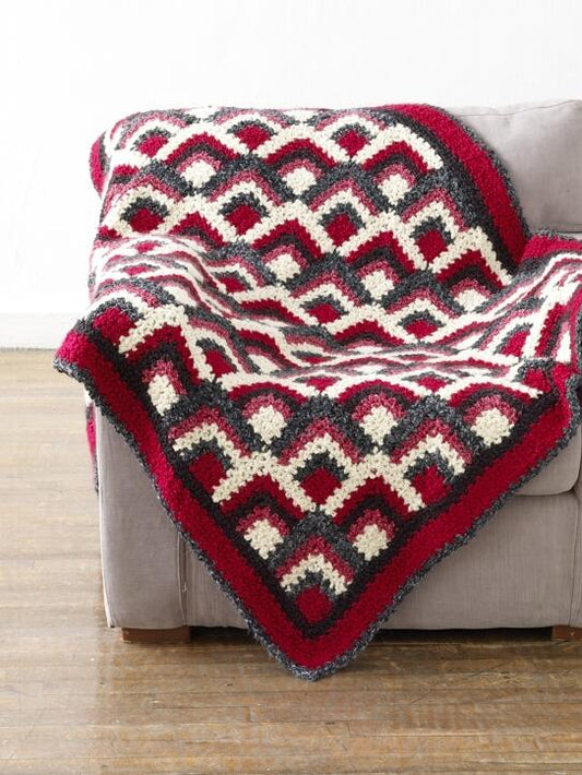 Graphic Squares Afghan (Crochet)