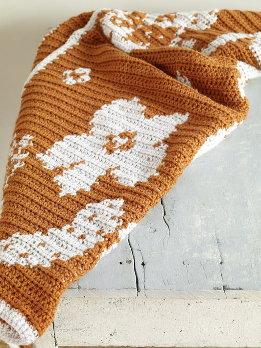 Intarsia Brocade Afghan (Crochet)