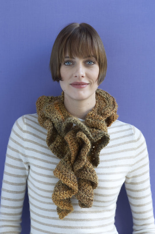 Painted Ruffle Scarf (Crochet)
