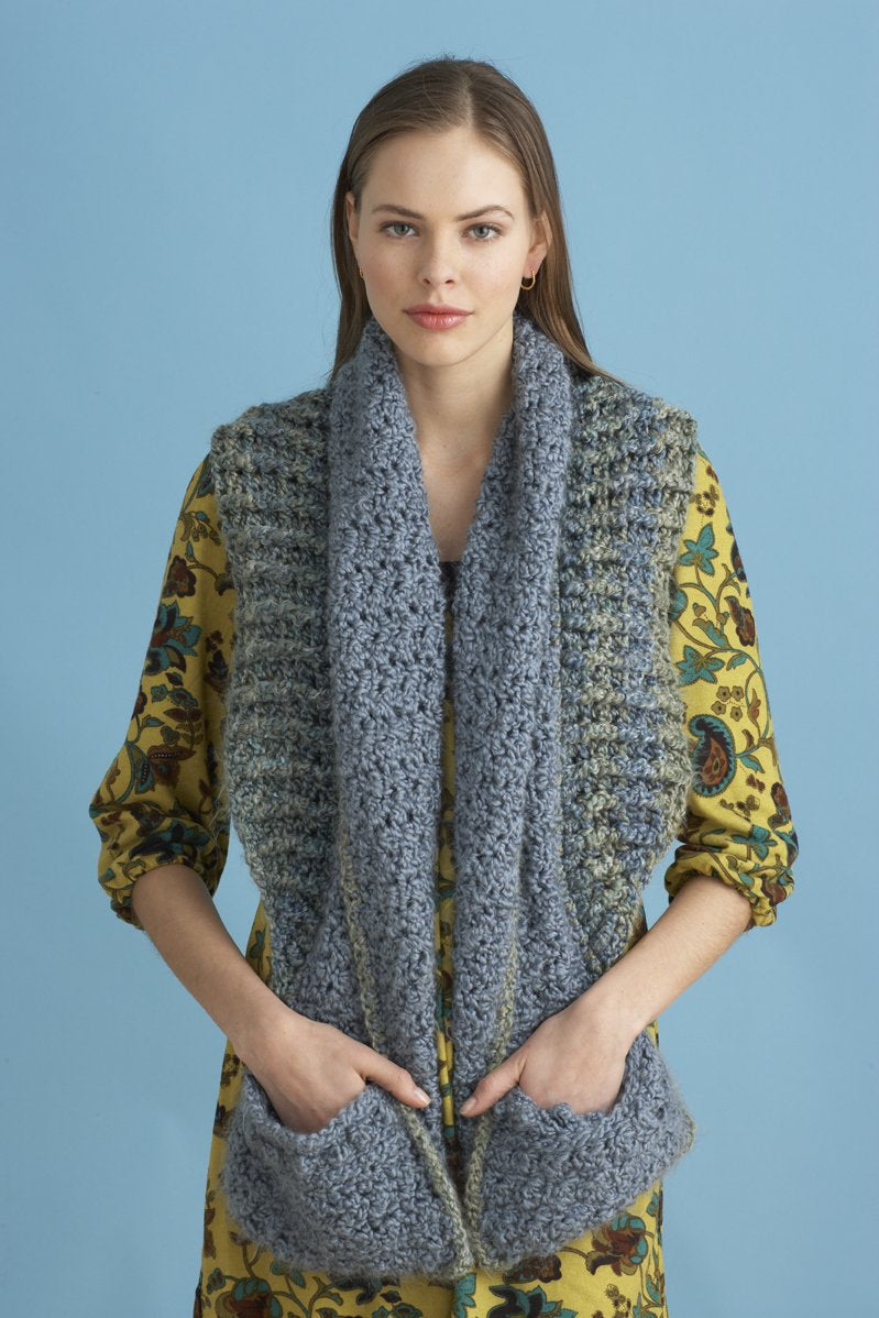 Pocketed Shawlette Pattern (Crochet)