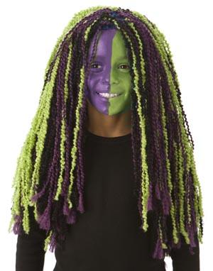 Purple and Green Monster Wig Pattern (Crochet)