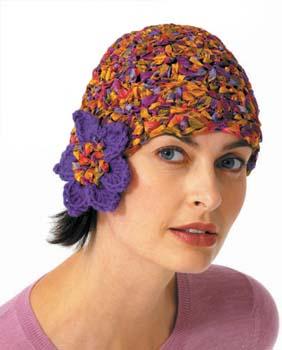 Ribbon and Flower Cloche Pattern (Crochet)