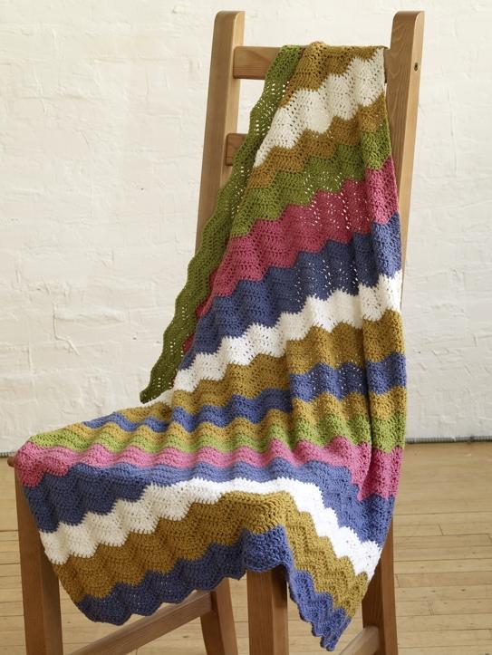 Spring Ripple Baby Throw Pattern (Crochet)
