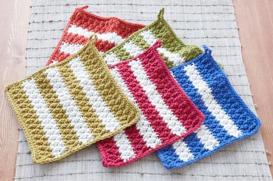 Striped Dish Mats (Crochet)