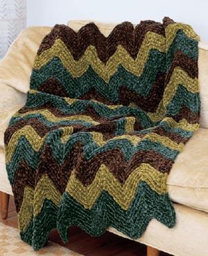 Sumptuous Ripple Afghan (Crochet)
