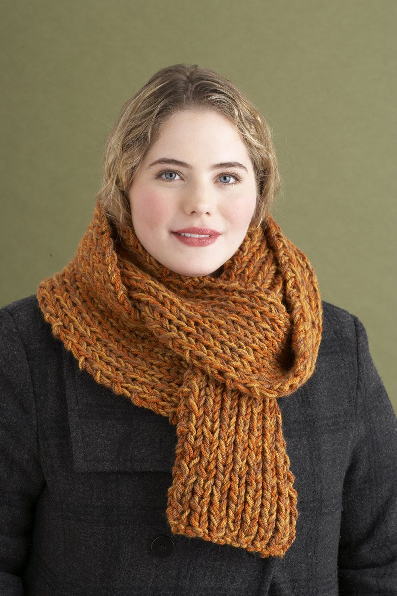 2 1 2 Hours or Less Rib Scarf Pattern (Knit)