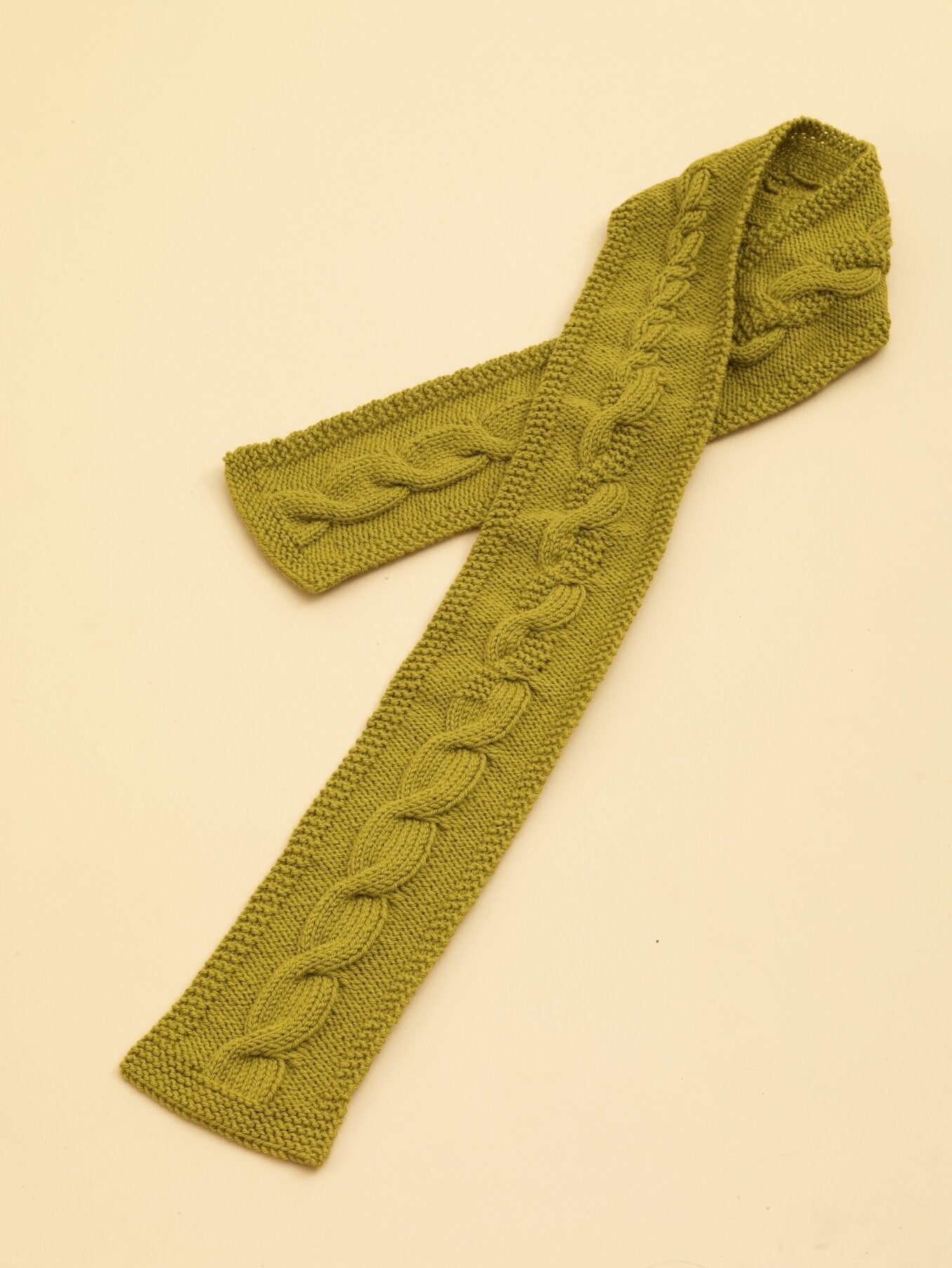 Aran Cable Scarf Pattern (Knit)