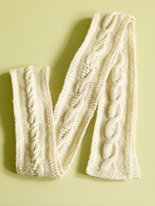 Aran Cable Scarf Pattern (Knit)