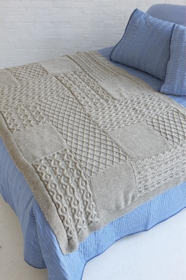 Aran Knit Sampler Afghan