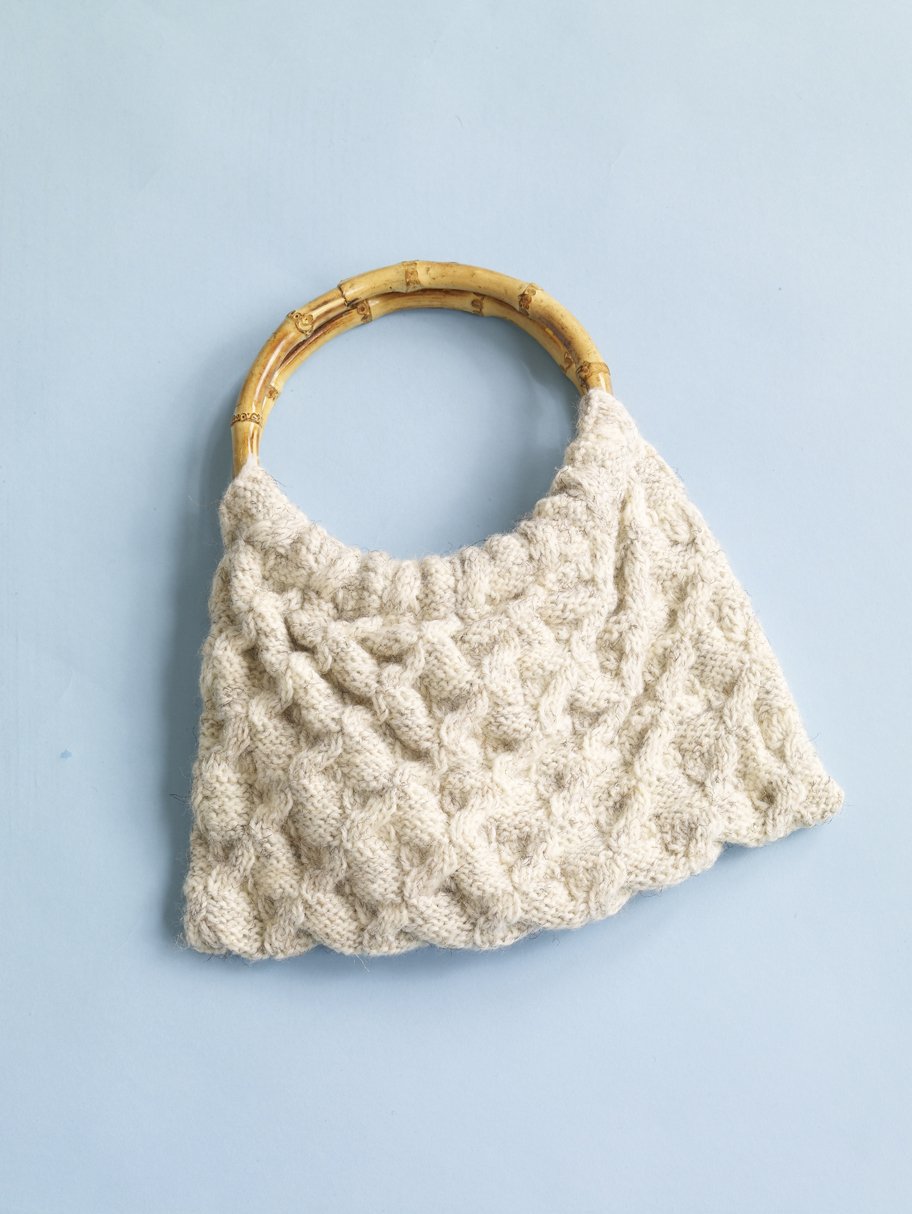 Cable Check Bag (Knit)