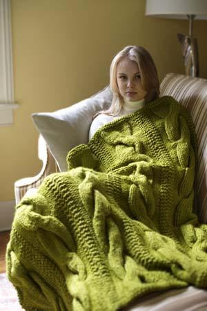 Cable Comfort Throw Pattern (Knit)