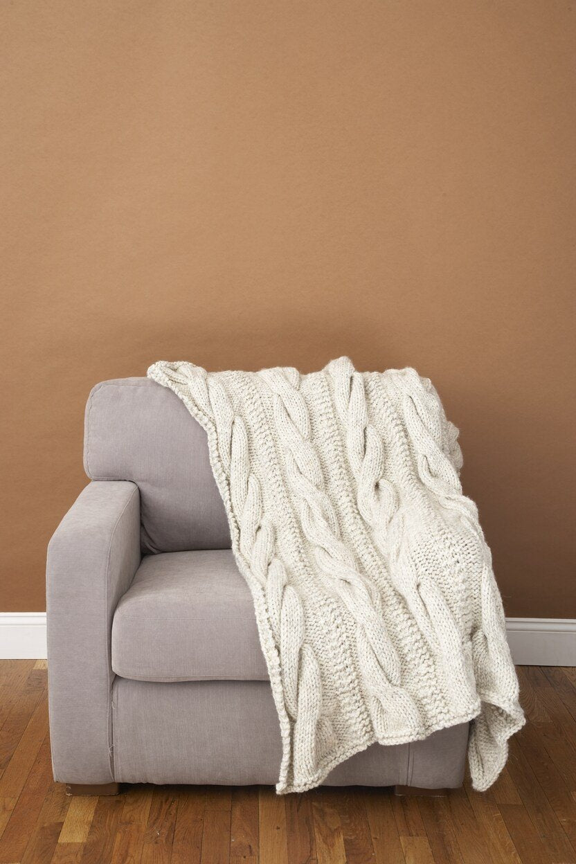 Cable Comfort Throw Pattern (Knit)
