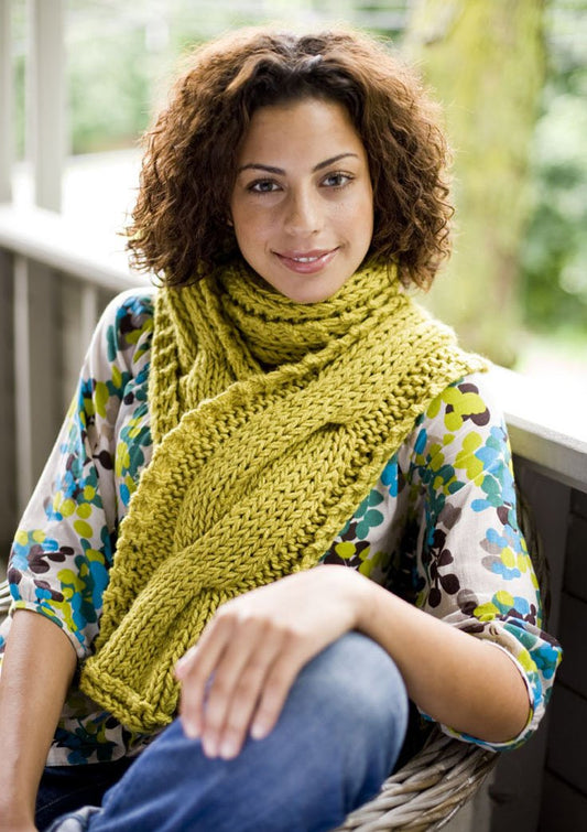 Cable Panel Scarf Pattern (Knit)
