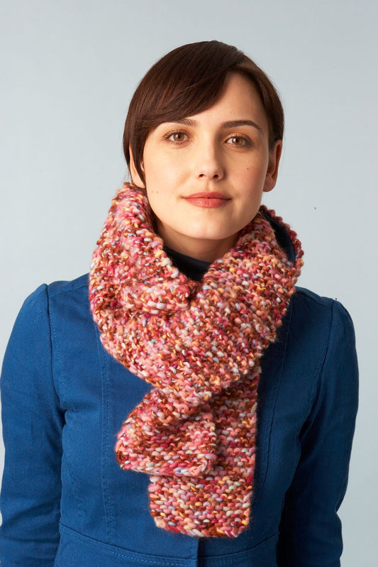 Cozy Rosy Scarf Pattern (Knit)