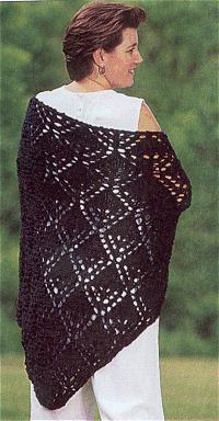 Diamond Knit Shawl Pattern (Knit)