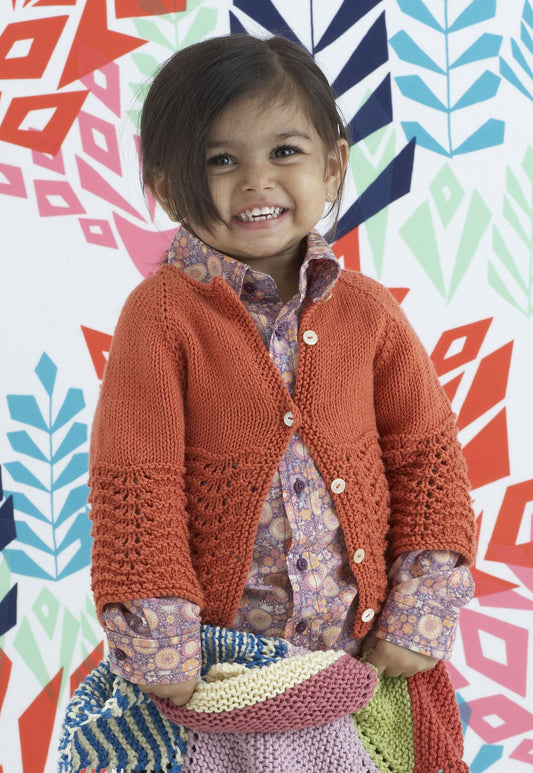 Feather And Fan Baby Sweater Pattern (Knit)