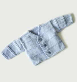 Garter Ridge Baby Cardigan Pattern (Knit)