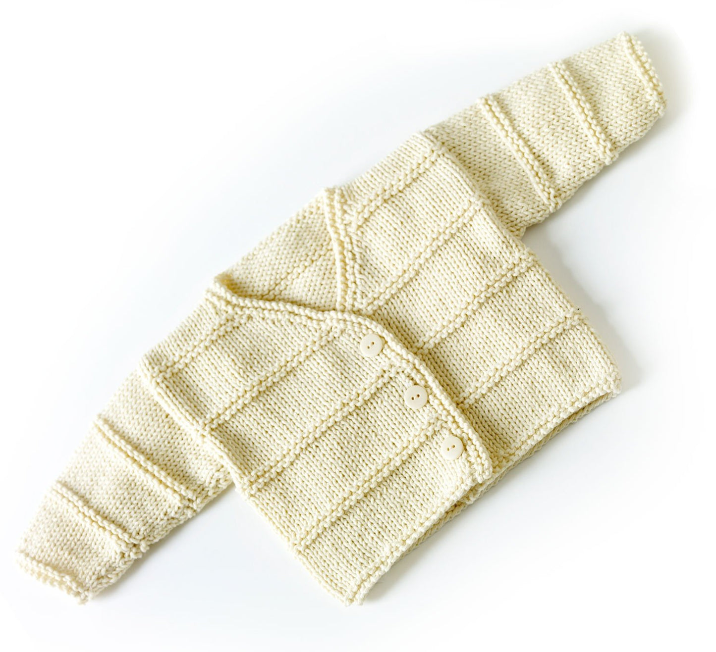 Garter Ridge Baby Cardigan Pattern (Knit)