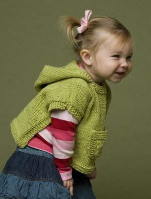 Hooded Baby Poncho Pattern (Knit)