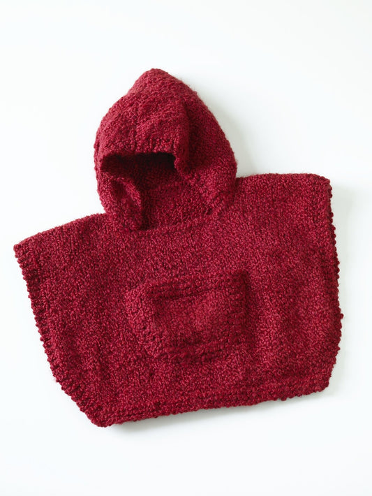 Hooded Baby Poncho Pattern (Knit)