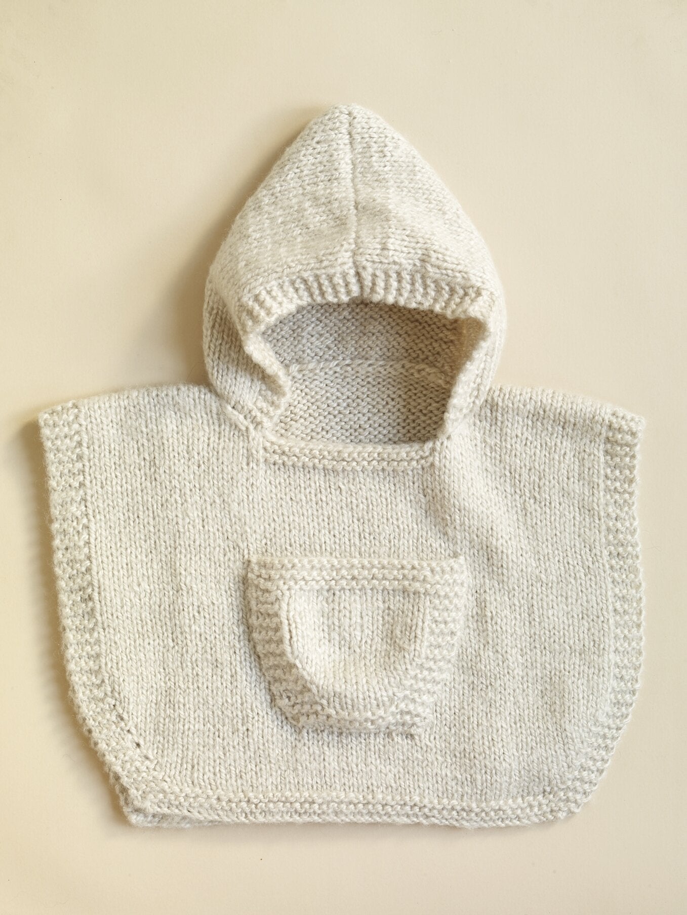 Hooded Baby Poncho Pattern (Knit)