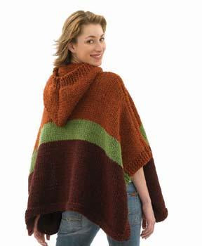 Hooded Poncho Pattern (Knit)