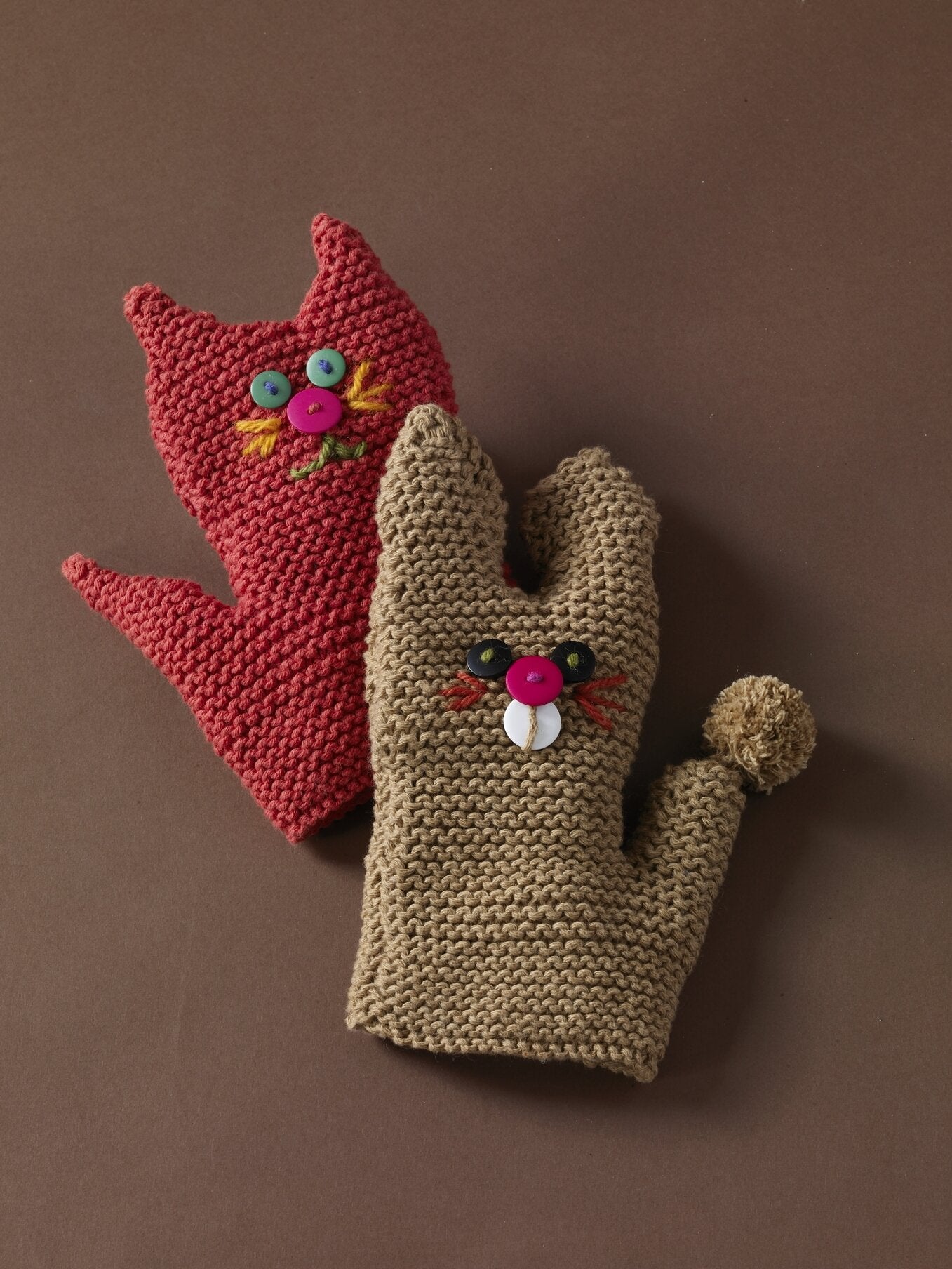 Kitty Bath Mitt Pattern (Knit)